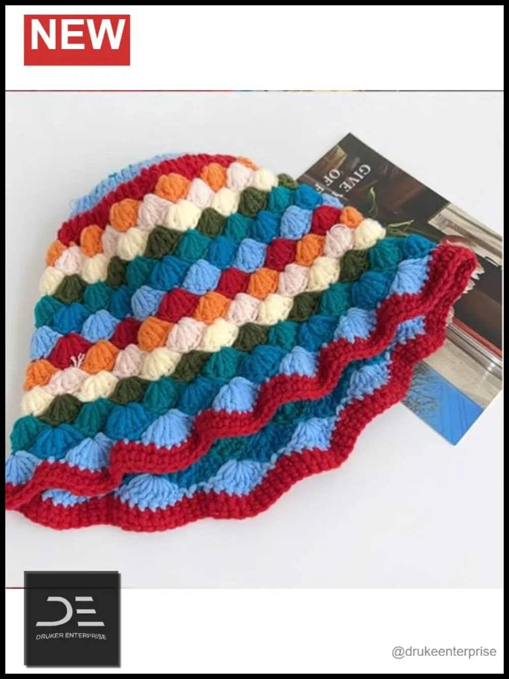 Handmade Crochet Bucket Hat Knit Cloche Beanie Foldable Floppy Sun Hat